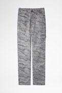 Poter Pants - Men’s military pants in camouflage-print cotton