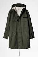 Parka Keanu mili - Parka fourré en coton kaki Homme