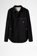 Chaqueta Troyh - Chaqueta militar de hombre de algodón negro