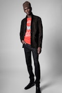 Giacca Valfried crinkle Pelle Stropicciata, - Giacca in pelle marrone uomo