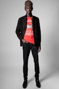 Giacca Valfried crinkle Pelle Stropicciata, - Giacca in pelle marrone uomo