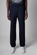 Pantaloni Phelis - Pantaloni in lana blu navy uomo