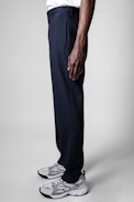 Paris Trousers - Men’s navy blue wool trousers