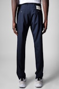 Paris Trousers - Men’s navy blue wool trousers