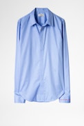 Camicia Sydney Pop - Camicia in cotone celeste uomo