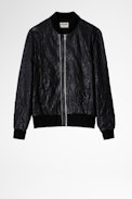 Larson Jacket Crinkled Leather - Men's crinkled leather jacket