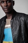 Larson Jacket Crinkled Leather - Men's crinkled leather jacket