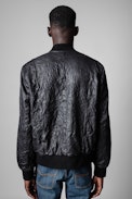 Larson Jacket Crinkled Leather - Men's crinkled leather jacket
