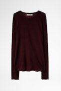 Pullover Teiss Kashmir - Herrenpullover aus bordeauxrotem Kaschmir