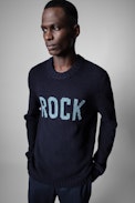 Kennedy Sweater - Men’s Rock navy blue wool sweater
