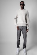 Dean Sweater - Men’s ecru knit sweater