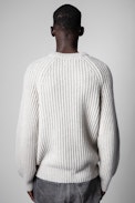 Dean Sweater - Men’s ecru knit sweater