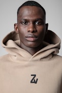 Sudadera Sanchi Photoprint - Sudadera con capucha de hombre beige con estampado Photoprint