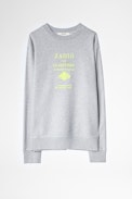 Simba Zadig Ou La Destinée Sweatshirt - Men’s grey marl cotton printed Zadig Ou La Destinée sweatshirt