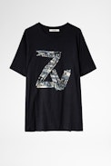 ZV New Tommy T-shirt - ZV men’s black cotton T-shirt