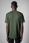 Stocky T-shirt - Men’s khaki cotton T-shirt