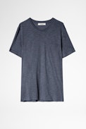 T-shirt Stockholm - T-shirt en coton bleu à manches courtes homme