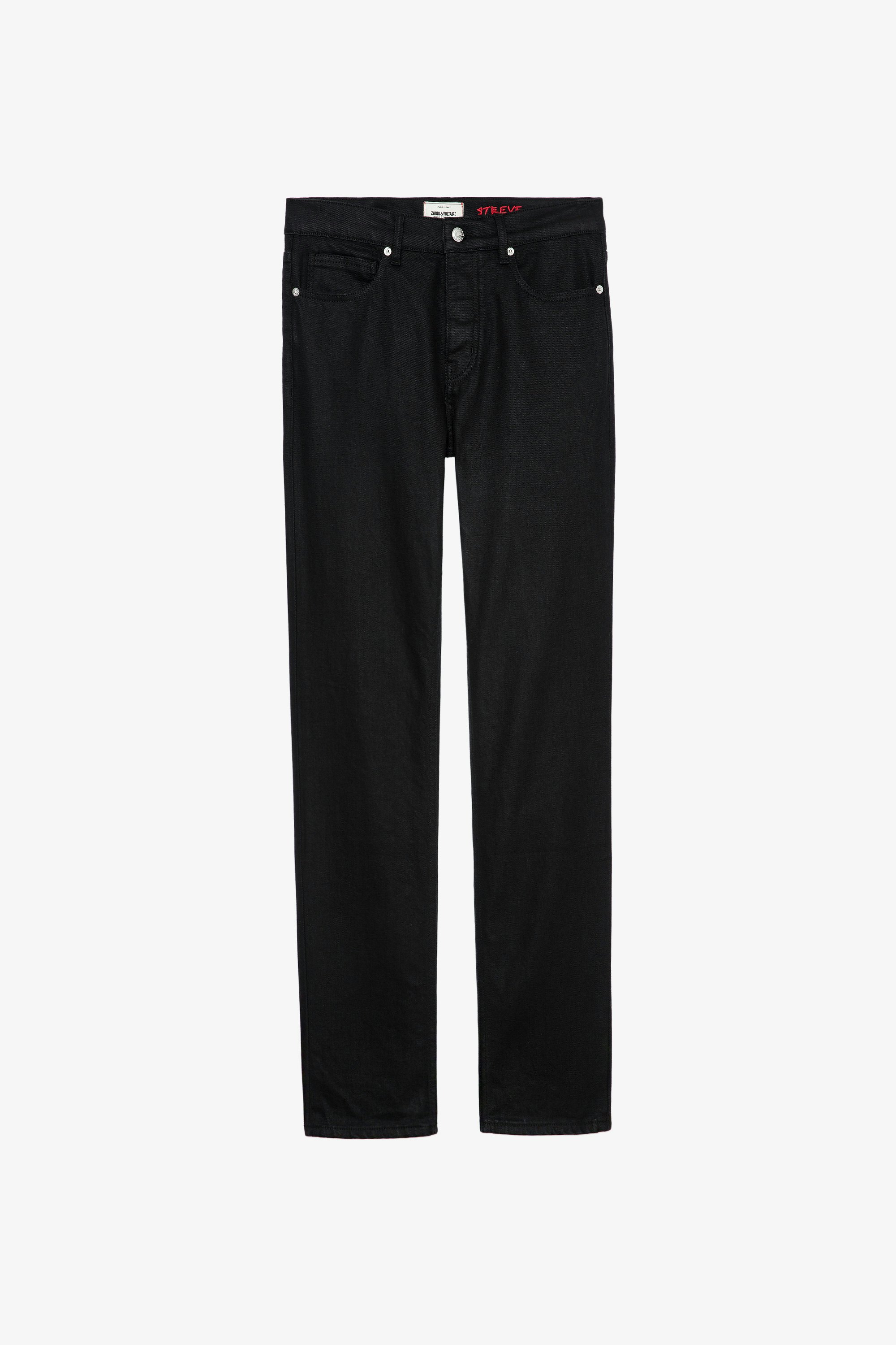 Jeans Steeve - Jeans regular nero in denim da uomo