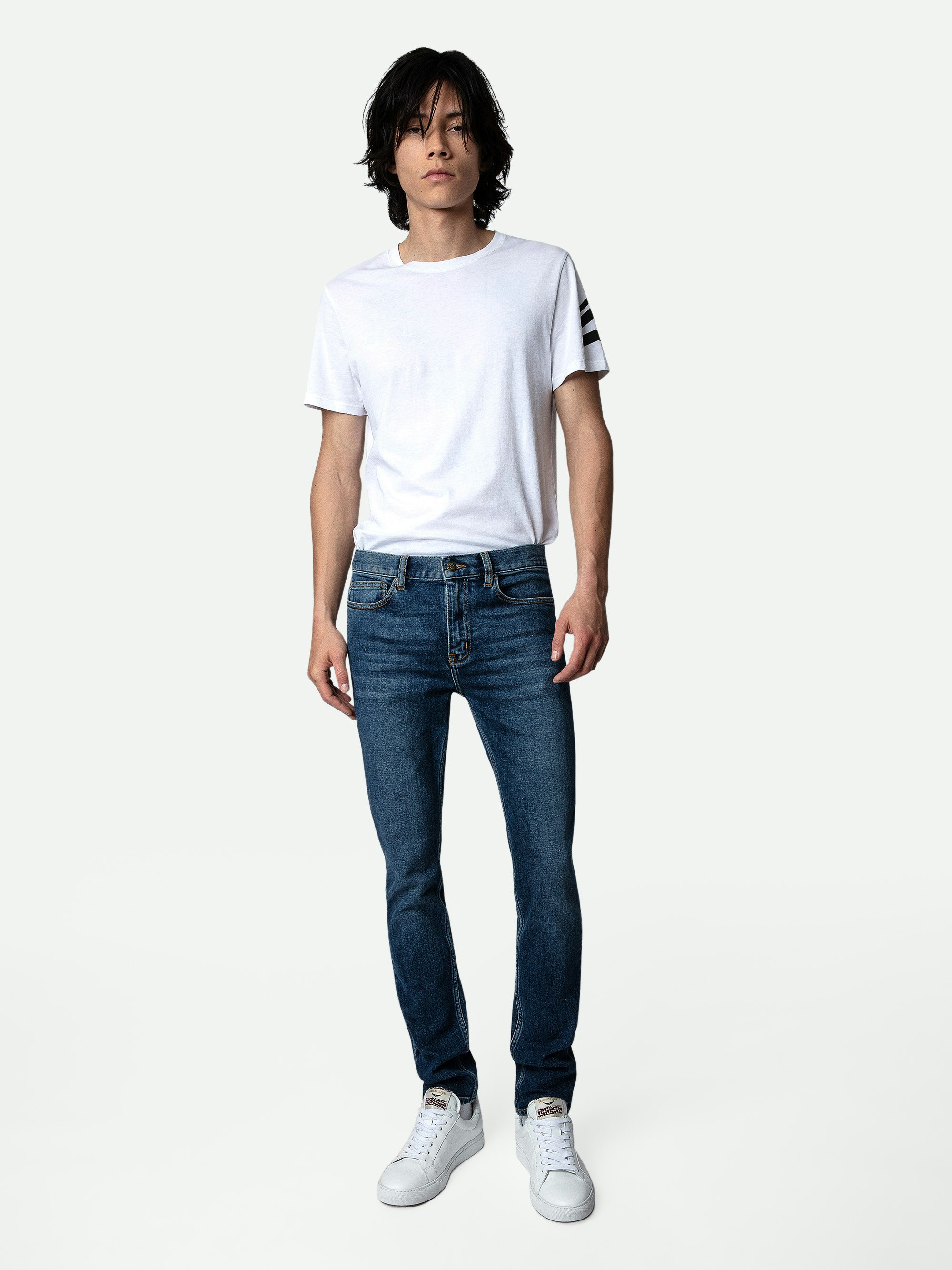 Mick Jeans - Slim-fit blue denim jeans.