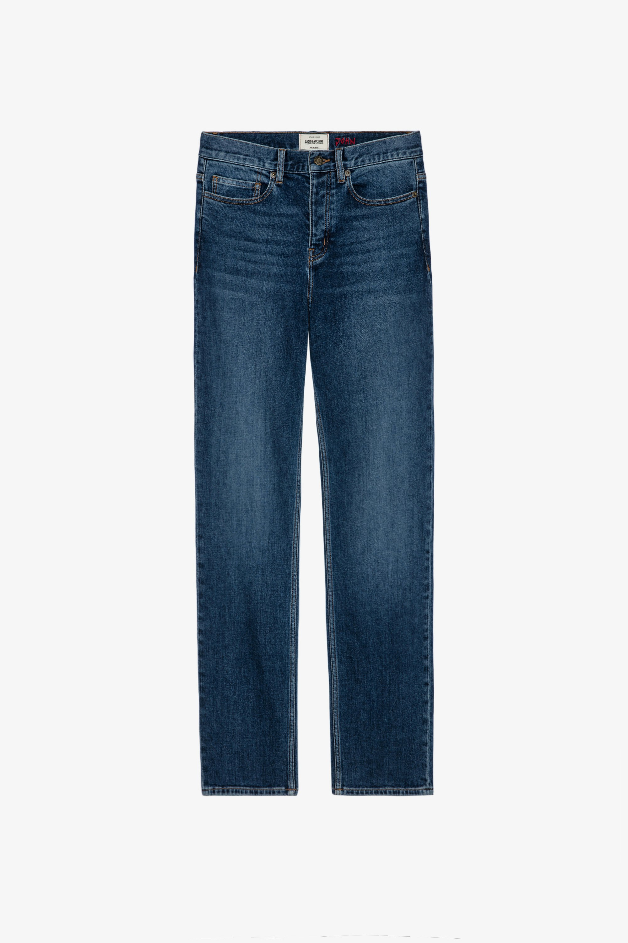 Jean John Men’s straight-cut blue denim jeans
