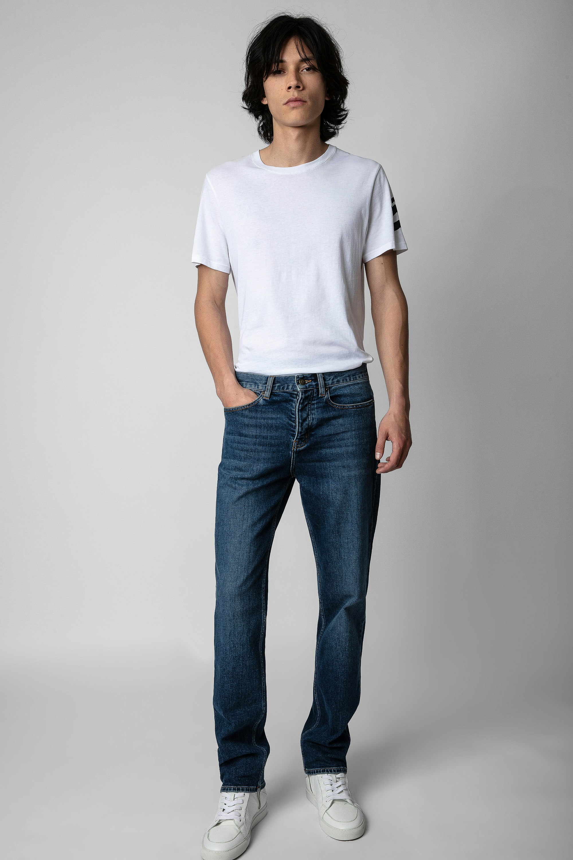 John Jeans - Men’s straight-cut blue denim jeans