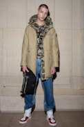 Keanu Parka - Men's reversible cotton military parka in beige camouflage