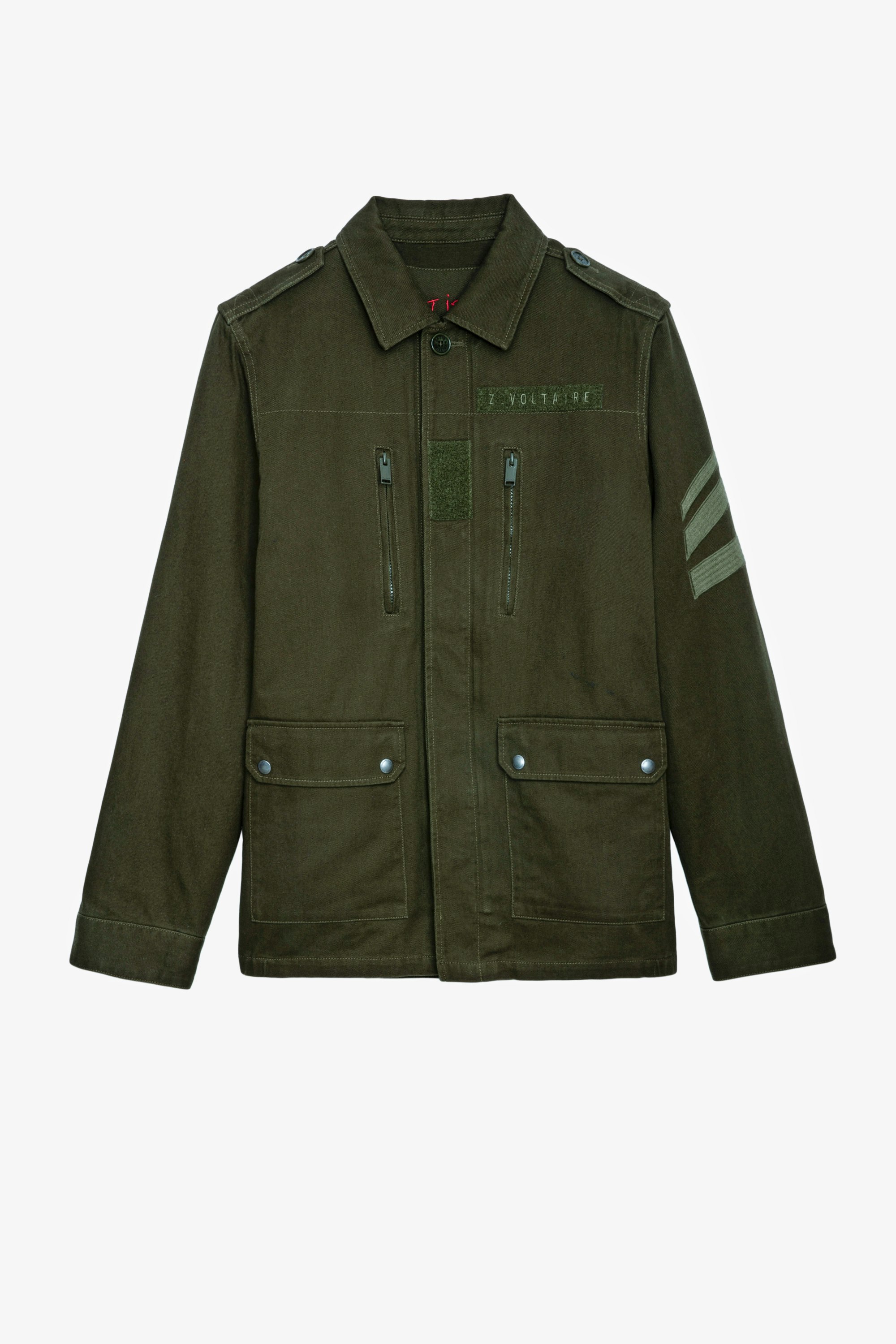 Kido Amo Heavy Arrow Jacket Men's khaki cotton military jacket 