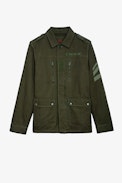 Giacca Kido Amo Heavy Arrow - Giacca militare in cotone kaki uomo