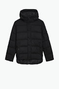 Bow Puffer Coat - Men’s black nylon technical parka.