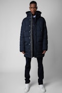 Parka Bowel Nylon - Parka tecnico in nylon blu navy uomo