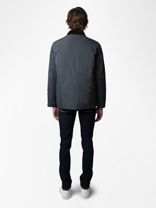 Bertie Jacket - Nylon jacket featuring a corduroy collar and studio crest badge.