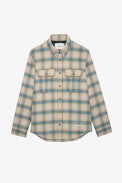 Bali Overshirt - Men’s beige checked overshirt.