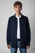 Serge Shirt - Men's ink cotton twill military shirt