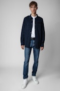 Serge Shirt - Men's ink cotton twill military shirt