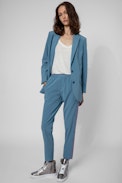 Viva Crepe Jacket - Women’s sky blue crepe jacket