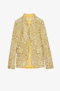 Very Sequins Jacket - Women’s structured jacket with gold sequins