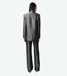 Vegy Jacquard Blazer - Women’s anthracite wing-print jacquard blazer.