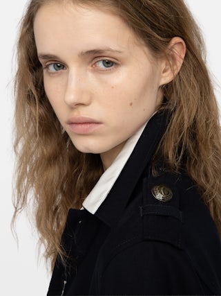 Veraman Blazer - Military-inspired tailored blazer with button closure and multiple pockets.