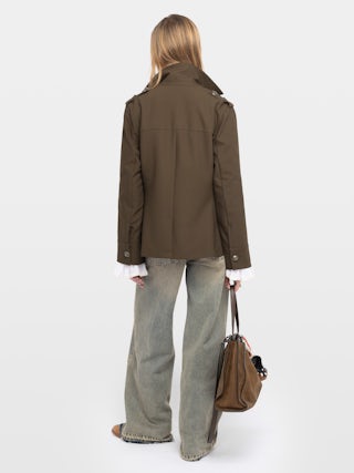 Veraman Blazer - Military-inspired tailored blazer with button closure and multiple pockets.