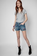 Band of Sisters Storm Shorts - Women’s Band of Sisters embroidered denim shorts