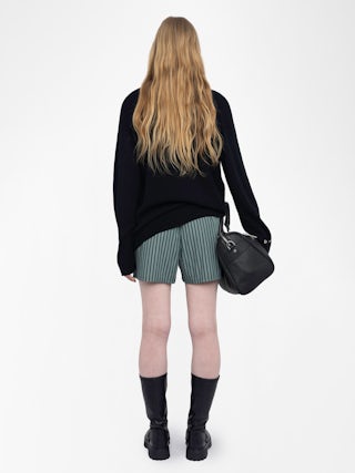 Pax Shorts - Boxer-style shorts in striped poplin.