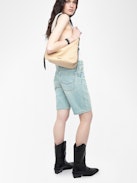 Short Sady Denim - Bermudas de denim con múltiples bolsillos.