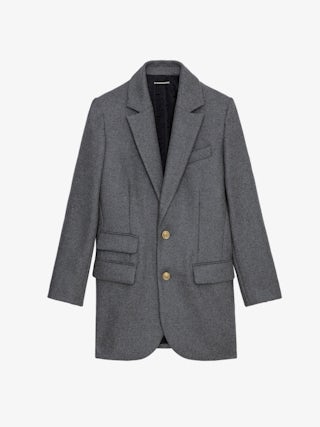 Manteau Violet - Manteau court structuré à poches et patch broderie ailes au dos.