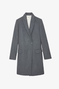 Marco Coat - Women's grey marl coat.