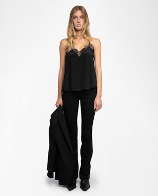 Christy Camisole 100% Silk - Silk and lace camisole.