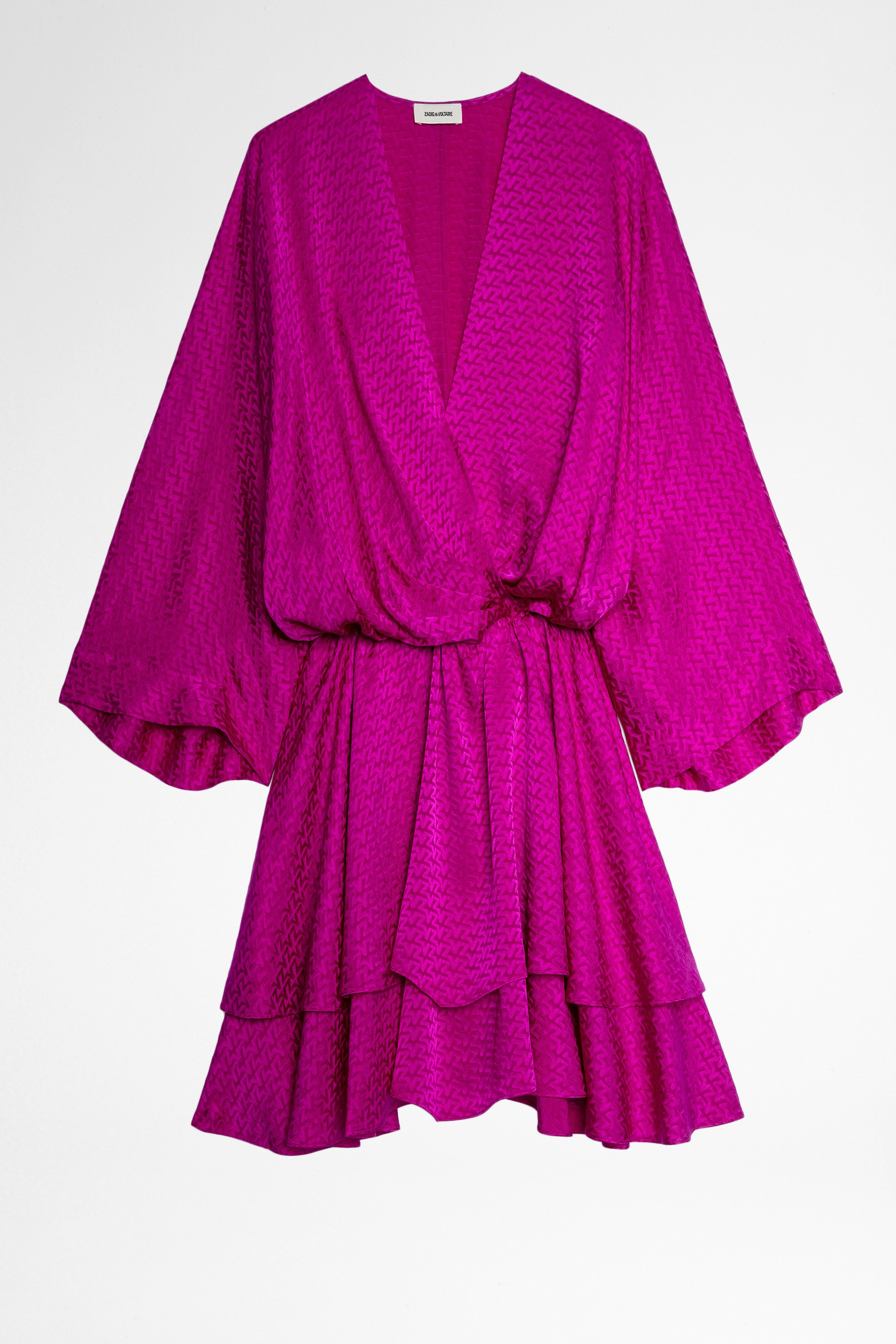 Kleid Hailey Seide Kurzes Damenkleid aus Jacquard-Seide mit ZV-Monogramm