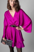 Hailey Dress Silk - Women’s ZV monogram jacquard silk short dress