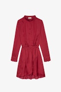 Robe Rinka Satin - Robe satinée à jupe volantée femme