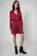 Robe Rinka Satin - Robe satinée à jupe volantée femme
