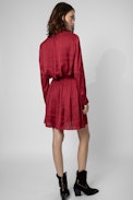 Robe Rinka Satin - Robe satinée à jupe volantée femme